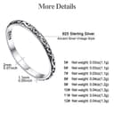 FOCALOOK Anillos Delicados de Trinidad para Mujer Anillos Plateados Talla 7 Joyería Simple de Vintage Anillos Finos Plata de Ley 925 Anillos Minimalistas de Compromiso de Parejas Joyería Irlandesa - 3