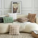 Mandioo 2er Set Luxus Dekorativ dicken Woll Kissenbezug Super Soft Wave Blase Plüschwolle werfen Kissenbezüge Zierkissenbezüge Sofakissen Schlafzimmer Kissenhülle für Sofa 40x40cm Cremeweiß - 7
