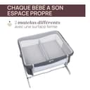 Chicco Next2Me Twins, Cot Bed for Twins, 2 Firm Mattresses, One-Handed Side Grid, Height Adjustable, Adjustable with 11 Height Levels, Foldable Feet, 0m+ - 6