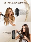 Hair Styler 6 in 1, Airstyler Haarstyler Set mit Rundbürstenföhn, Warmluftbürste, Airflow Lockenstab Automatisch, Haartrockner, Haarglätter Bürste für Glätten, Trocknen, Volumen, Locken - 3
