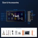 Haudio Autoradio 2 Din 7 Pollici Touchscreen HD, Apple CarPlay & Android Auto Wireless, Bluetooth, Controllo Volante | Universale(Nessuna telecamera per la retromarcia) - 6