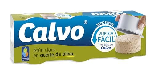 Calvo Atún Claro en Aceite de Oliva Pack3 x 65g (Paquete de 6)