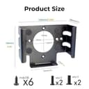 VVGAOGES Aluminum Alloy Stand for Mac Mini M4/M4 Pro - Under Desk Mount Bracket with Cooling Design & Desktop Optimization (Black) - 5