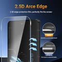 Euukzzea Protector de Pantalla para ASUS ROG Phone 8 /ROG Phone 8 Pro Cristal Templado, 3 Piezas Dureza 9H Vidrio Templado y 2 Piezas Protector de Lente de Cámara, HD Transparente - 4