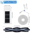 EATBALE X2 Replacement Parts Accessories for Ecovacs Deebot X2 Omni / X2 / DEX86 / X2 Pro Robot Vacuum Cleaner Set, 1 Main Roller Brush, 4 HEPA Filters, 4 Side Brushes, 4 Mop pad Cloths (13 Pcs) - 7