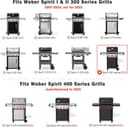 onlyfire Piastra in Ghisa per Griglie a Gas Weber Spirit I & II 300 Serie(2007-2017), Spirit 400 Series, Spirit E/S 310, 320, 330, Spirit 700, Piastra Reversibile, Ricambio per Weber 7638/7639 - 5