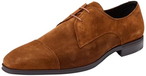 BOSS Men's Theon_derb_sdtc Derby, Medium Brown, 40.5 EU