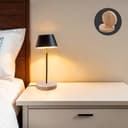 BEBEMOKO Wooden Round Lamp Base Featuring Rustic and Modern Minimalist Style 2pcs with E27 and E14 Holder Solid Wood Material Compatible with Table Lamps in Living Room Or Reading Areas - 9