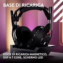 Logitech G Astro A50, cuffia con microfono gaming wireless LIGHTSPEED + base (Gen 5), PRO-G GRAPHENE, passaggio fra 3 sistemi, USB-C per Xbox, PS5, PC/Mac, Nintendo Switch, Switch 2, Bluetooth - Nero - 10