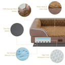 Casa Paw Orthopaedic Waterproof Dog Bed for Extra Large Dogs, Memory Foam, XL Dog Bed with Sides, Egg Crate Foam and Non-Slip Backing, Jumbo Dog Couch Beds with - 6
