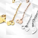 Emibele Armband mit Gravur, Edelstahl Gliederarmkette mit Herzanhänger & OT Schnalle für Damen Mädchen, Gliederkette Schmuck mit Bibelversen Sprüche 4:23 - Gold - 6