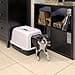 Ferplast Cat Litter Tray with Lid, 2 Odour-Inhibiting Activated Carbon Filters, Darkened Swing Door, 36 x 47 x H 35 cm, Clear CAT 10 Pet Toilet - 3