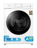 Midea Waschmaschine V3 series, 8 kg | Energieeffizienzklasse A-10% | 1400 U/min | Dampffunktion | Tierhaare| 15-Min Schnellwäsche | Woolmark-Zertifiziert | MFV3EW80BA10 | Weiß - 1