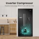 Hisense RS741N4WBE Freestanding American Side by side Door American Fridge Freezer 578 litre, Black, with Non-Plumbed Water Dispenser, Black, 90.8 × 179.3 × 74.3 cm (W×H×D) - 5