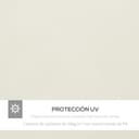 Outsunny Techo de Repuesto 4x3 m para Cenador de Jardín Toldo para Pérgola Recambio con Doble Techos y 8 Orificios de Drenaje Impermeable Anti-UV Beige - 3