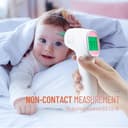 No-Touch Forehead Thermometer for adults, Infrared Digital Thermometer for Kids & Babies with LCD Backlight Display, Fever Alarm and 1 second Reading (Pink) - 9