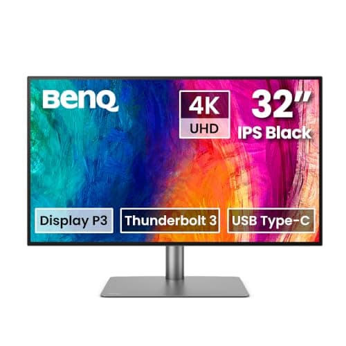 BenQ Creative Pro PD3225U Monitor da design Mac 32” 4K UHD 3840x2160, 2000:1, IPS, Thunderbolt 3, Display P3, DCI-P3, sRGB, Rec.709, HDR, KVM, Hotkey Puck G2, ICCSync, KVM