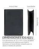 TRAVANDO Cartera Hombre Dublin con Bloqueador RFID, Billetera Negra, Tarjetero, Monedero Varón, Portamonedas, Regalo Wallet Vertical Bolsillo Monedas Botón a presión Tarjetera Ranuras - 6