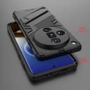 ESTH® Funda para OPPO Find X7 Ultra Compatible con Soporte Magnético para Coche [Grado Militar Anti-caída Protección] Carcasa Parachoque PC + TPU con Soporte Invisible, Negro - 3