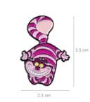 Distrigeek Spilla pins Il gatto di Alice, animale distintivo pin, collezione in metallo smaltato, viola e rosa, Per donne o ragazze, personaggio del film - 2