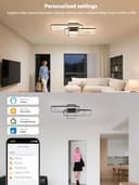 BAYHT Ceiling Light with Remote Control, Living Room Lamp with Matter Compatible with HomeKit, Alexa, Google and IFTTT, 80W Modern LED Ceiling Lights for Bedroom Living Room - 4