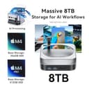 VENTION Dock 10-in-1 Mac Mini M4/M4 Pro con DisplayPort 4K@240Hz/144Hz, alluminio Hub con Alloggiamento M.2 NVMe fino a 8TB, 5 x 10Gbps USB-A & USB-C Ports, Lettore SD/TF, Audio 3.5mm - 5