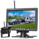 Digitale Senza Fili Telecamere Retromarcia Kit, 7 Pollici IPS Monitor con Visione Notturna IP68 Impermeabile, BSD, Image Flip, Wireless Telecamera Posteriore Auto Camion/Bus/Furgone/Camper/Rimorchio - 1