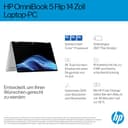 HP OmniBook 5 Flip 14-fp0254ng 2 in 1 Convertible Laptop, 14 Zoll 2K-Touchscreen (1920 x 1200), Intel Core i5-1334U, 16 GB RAM, 512 GB SSD, QWERTZ, Windows 11 Home, Silber - 2