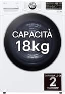 LG RH18U8AVCW Asciugatrice Smart 18kg, Classe A+++, Pompa di Calore DUAL Inverter, Motore Direct Drive, Intelligenza Artificiale AI Dry, Condensatore Autopulente, Wi-Fi, Serie U8, Bianca - 1