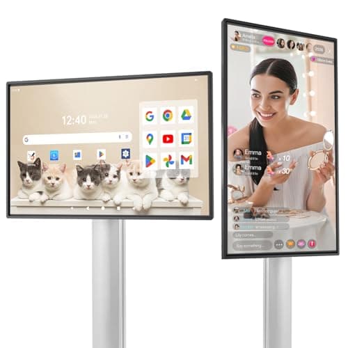 JAV Lavagna Interattiva 43 Pollici Smart Board Certificazione Google EDLA Ruotabile Monitor Intelligente 8+128GB Lavagna Digitale Elettronica per Ufficio Aula Live Streaming (Staffa Parete Inclusa)