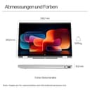 HP Envy x360 2 in 1 Laptop Intel Core Ultra 7 155U, 16" 2K Touch Screen (1920×1200), Intel Graphics, 16GB DDR5 6400MHz RAM, 1TB NVMe SSD, layout tastiera tedesco, Windows 11 Home, Argento - 8