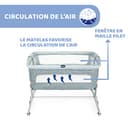 Chicco Next2Me Dream Baby Cot for Newborns, Co-sleeping Cot, Side Bed, with Mattress, Foldable, Height Adjustable, 4 Wheels and Travel Bag, 0-6 Months, 9 kg, Light Blue - 6