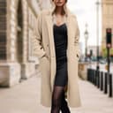 Vhersily 2025 Regal - Teddy Langer Mantel Damen Lange Winterjacke Pelzmäntel Elegante Trenchcoat mit doppelreihigem Revers Plüsch Teddybär Cardigan, weiß, S - 3