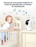 GHB Camara Vigilancia Bebe con 5" HD Vigilabebes con 2 Camaras Duración de Batería 168 Horas de 4000mAh Soporta 4 Cámaras, Pantalla Dividida, 4×Zoom, Comunicación Bidirecciona Escucha Bebe - 10