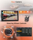 DAB/DAB+ 7 Inch Touchscreen 2 Din Car Radio Wireless Carplay Android Auto Double Din Car Stereo Head Unit Mirror Link, Bluetooth, FM, EQ SWC/USB/TF/AUX/Backup Camera - 5