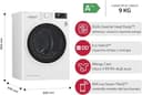 LG RH90V5AV6N Asciugatrice Smart a Carica Frontale 9 Kg, Libera Installazione, Classe D, Intelligenza Artificiale, 60 x 69 x 85 cm - Bianco - 3