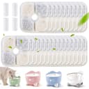 25 Pezzi Cartucce Filtro per Fontanelle per Gatti, adatto per Catit Pixi Cartucce Filtro di Ricambio per Fontanella per Animali Domestici, Set di Cartucce Filtro a Carbone attivo con 4 Tubi - 1