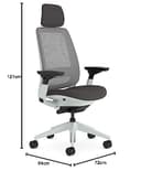 Steelcase Series 2 Ergonomic Office Chair With LiveBack Lumbar Support, 4D Armrests, Adjustable Headrest Nickel/Anthracite; Made in Europe - 3