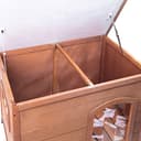 AqpetFriends Baita Cuccia in Legno da Esterno per Cani con Tetto Apribile e Tende Termiche incluse, Large 116x79x85h - 5