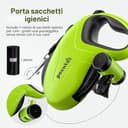 Pecute Guinzaglio Retrattile per Cani 10M (Fino a 50 Kg), Guinzaglio per Cane con Guinzaglio Esteso Senza Grovigli a 360°, Impugnatura Antiscivolo e Pulsante di Freno Rapido,Verde - 7