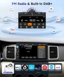 DAB Double Din Car Stereo with Apple Carplay Wireless Android Auto, Hodozzy 7" HD IPS Touchscreen 2 Din Car Radio with Bluetooth 5.2 EQ FM SWC Reversing Camera+USB/TF Card/Aux Ports+Frame - 2