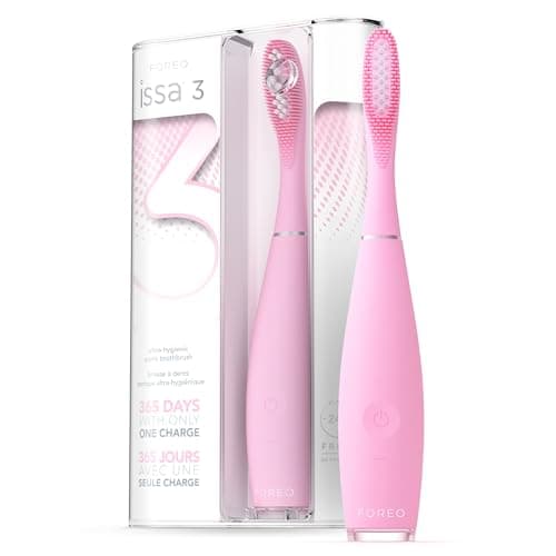 FOREO ISSA 3: Spazzolino elettrico sonico 4 in 1 per denti, gengive, guance e lingua. Sbiancante denti, pulizia efficace. Spazzolino da viaggio impermeabile. Garanzia 2 anni.