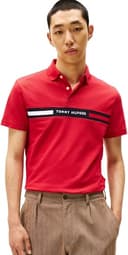 Tommy Hilfiger Uomo Maglietta Polo Maniche Chest Insert Regular Fit, Multicolore (Medium Red), XL - 1