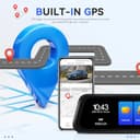 Inefala 4K Dash Cam Specchietto con WiFi/GPS/Control APP, 9.66'' Schermo Tattile Specchietto Retrovisore, Dashcam Auto Fronte Retro con Scheda SD 64G, ADAS, Sensore G, Registrazione Loop - 4