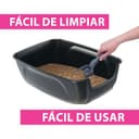Ferplast Arenero Gato, XXL, Abierto, Fácil Limpieza, Negro, L 67 × A 49 × A 24 cm - 4