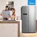 Midea Side-by-Side Kühl-Gefrierkombination 532 L mit Indoor Ice Bar | No Frost, Inverter Kompressor, 256 kWh/Jahr | Twin Control & SuperCool | 176,5 cm hoch | MERS530FGD02 - 7
