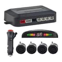 Ayuda de Aparcamiento Inalámbrica, Ayuda de Marcha Atrás con 4 Sensores de Aparcamiento Traseros PDC, Kit de Aviso de Distancia Total con Pantalla LED Inalámbrica(Negro) - 1