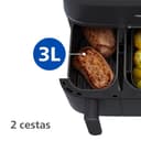 Philips Airfryer Serie 5000 Dual Basket con vapor - 9L, tecnología RapidAir Plus, 19 funciones en 1, 90% menos de grasa, Air Steam, 2 cestas, 2 tamaños, Cocina a vapor, Accesorios (NA550/00) - 4