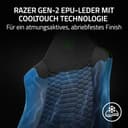Razer Iskur V2 X NewGen - Ergonomischer Gaming-Stuhl mit atmungsaktivem Gen-2 EPU-Leder mit Cooltouch Technologie - Integrierte Lordosenstütze - Breite Schulterbögen und Sitzfläche | Schwarz - 3