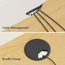 FLEXISPOT QE Pro - Scrivania sollevabile elettrica, 140 x 60 cm, tavolo sollevabile con 2 ganci, portabicchieri e organizer per cavi, 4 funzioni di memoria, standing desk per ufficio e casa e - 7